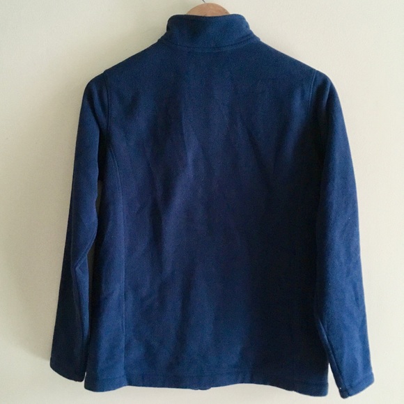 Kids Large (Kids 14-16) Lands’ End Full-Zip Mid-Weight Fleece Jacket, Dark Navy - Picture 2 of 6